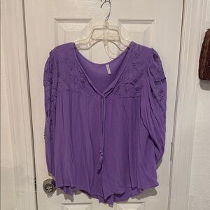 Passport Purple Lace Detail Blouse